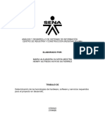 Determinación de Las Tecnologías de Hardware, Software y Servicios Requeridos para El Proyecto en Desarrollo PDF