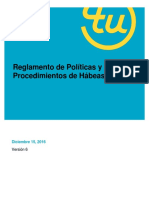 Reglamento de Politicas y Procedimientos de Habeas Data 032917 PDF