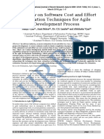 A Review On Software Cost and Effort Estimation Techniques For Agile Development Process