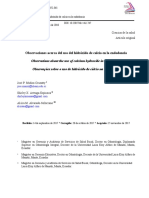 Observaciones Acerca Del Uso Del Hidroxido de Calc