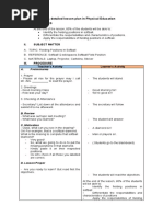 A Detailed Lesson Plan in Physical Education: I. Objectives