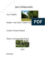 Project (Adopta Park) : Area: English