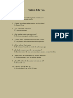 Origen de La Vida Preguntas y Respuestas PDF