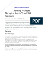 Remove Standing Privileges Through A Just-in-Time PAM Approach