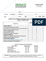 Report Card: Core Subjects