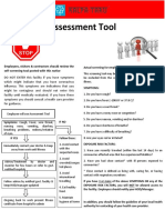Assessment Tool: Employees, Visitors & Contractors Should Review The Self-Screening Tool Posted With This Notice
