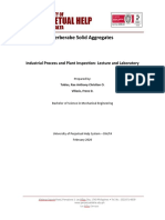 Berberabe Solid Aggregates: Industrial Process and Plant Inspection-Lecture and Laboratory
