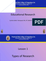 Educational Research: Cynthia Stella F. Baniqued, RN, LPT, MAED-GC, RLGC