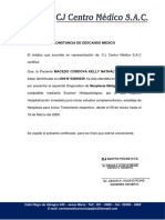 Constancia de Descanso Medico 2020 PDF