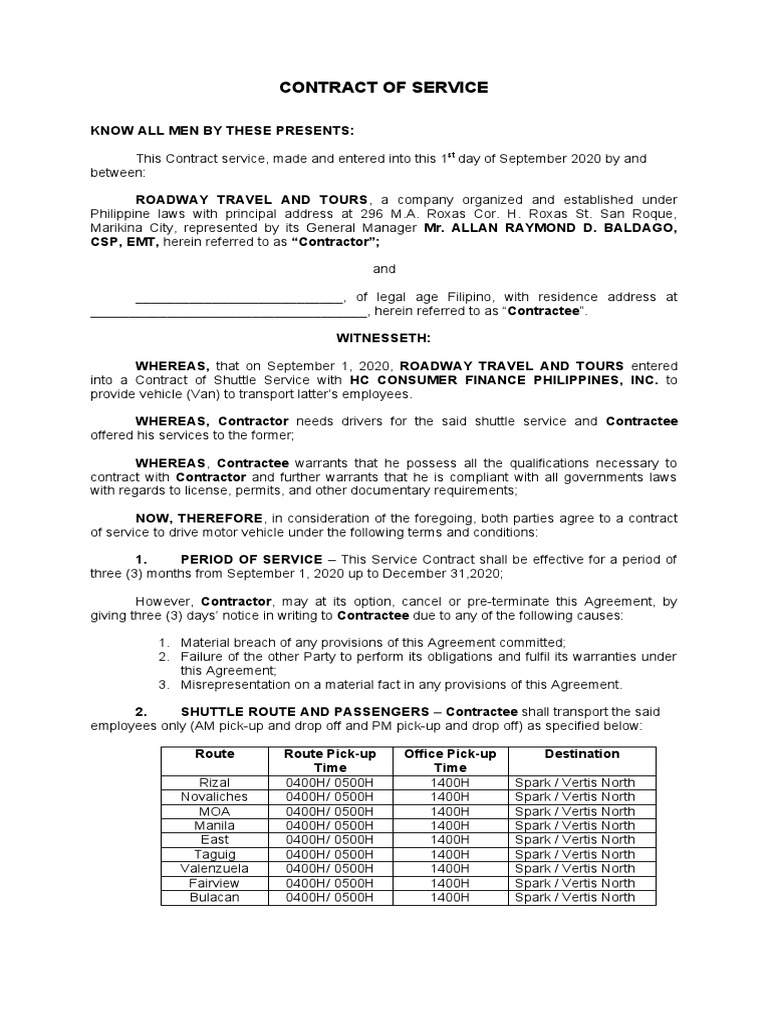 Drivers CONTRACT 8-31-2020 | PDF | Employment | Virtue