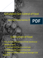 Calculation Cost Control of Food: Irene Ratri Andia Sasmita, STP., MP