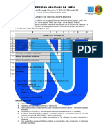 Examen de Excel en la Universidad Nacional de Jaén