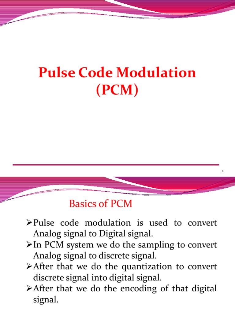 PCM: Analog to Digital Conversion | PDF | Digital Signal | Sampling ...
