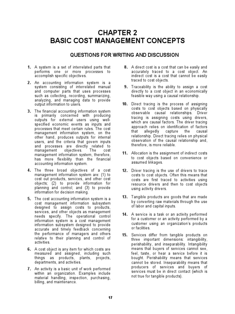 Cost Management Concepts Overview | PDF | Cost Of Goods Sold | Inventory