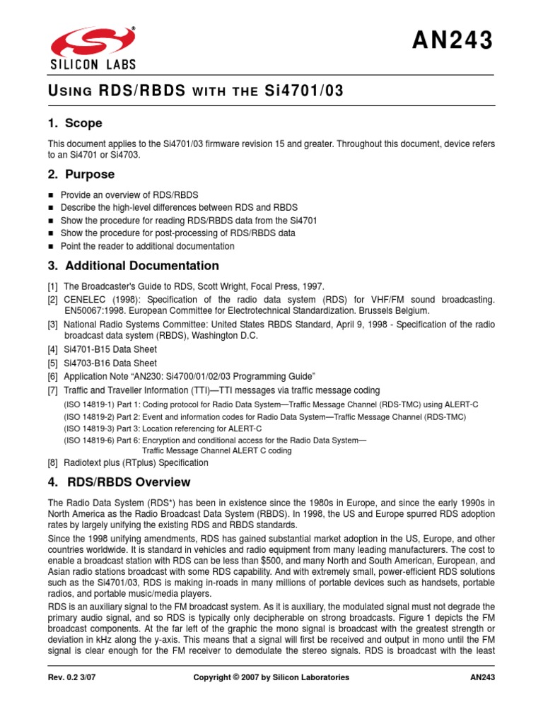 RBS-RDS Initialization Sequence | PDF | Radio | Broadcast Engineering