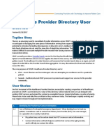 Healthcare Provider Directory User Stories 20170126