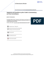 GIANOUTSOS J. A. - Sapientia and Stultitia in John Colet s Commentary on First Corinthians - Reformation & Renaissance Review 21 (2019) 109-25.pdf