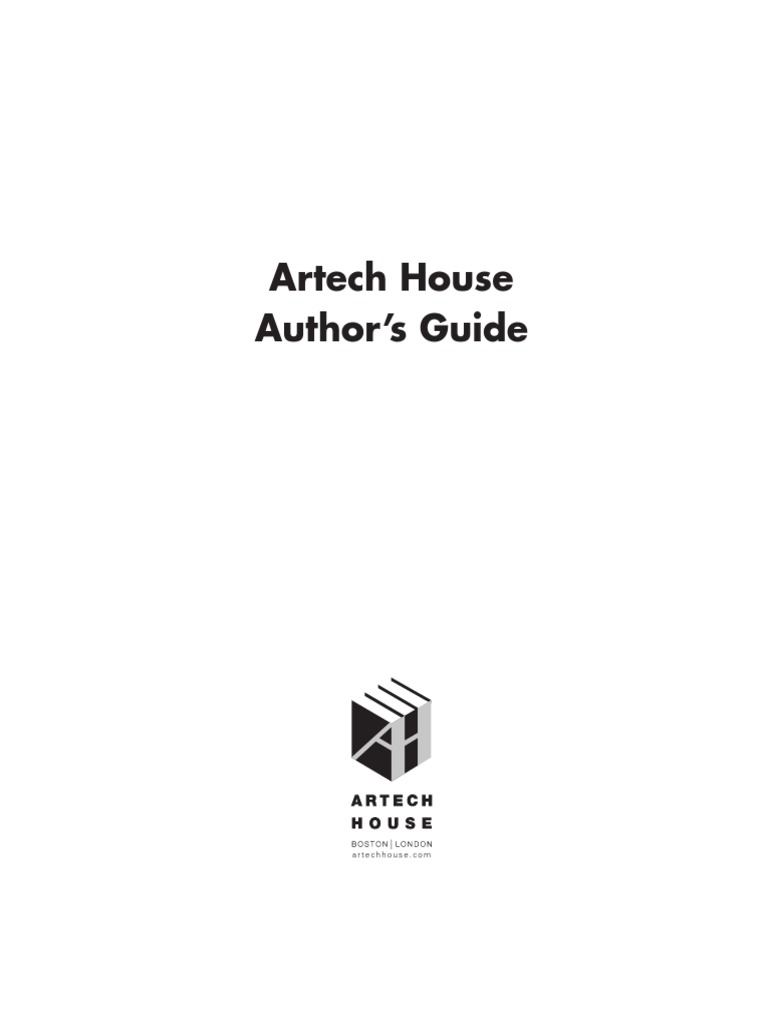 Artech House Author's Guide PDF Copy Editing Bracket