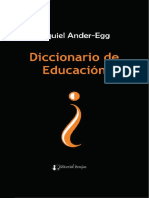 Diccionario de educacion - Ander-Egg, Ezequiel;