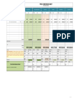 Price Comparison Sheet: KWD 25,500.00 KWD 25,500.00 KWD 25,500.00 KWD 55,500.00 KWD 42,000.00 KWD 27,750.00