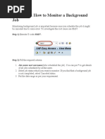 SAP SM37 - How To Monitor A Background Job