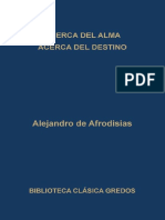 Acerca Del Alma - Acerca Del Destino (Biblioteca Clásica Gredos) - Alejandro de Afrodisias