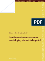 Elena Felíu Arquiola - Problemas de Demarcación en Morfología y Sintaxis Del Español-Peter Lang (2018)