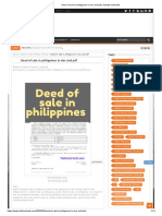 Sample Contracts: Deed of Sale in Philippines in Doc and PDF