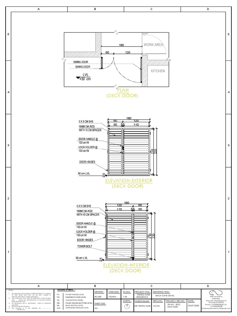 Back Gate Detail Drawing | PDF | Door | Building Engineering