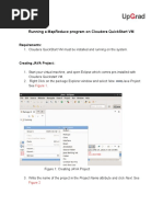 Running A Mapreduce Program On Cloudera Quickstart VM: Requirements