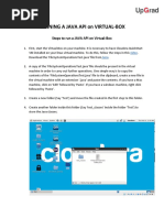 Steps To Run A JAVA API On Virtual-Box