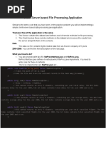 Client-Server Based File Processing Application: The Basic Flow of The Application Is The Same