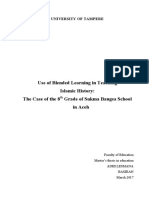 Use of Blended Learning in Teaching Islamic History: The Case of The 8 Grade of Sukma Bangsa School in Aceh