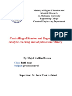 Controlling of Reactor and Regenerator in Catalytic Cracking Unit of Petroleum Refinery