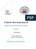 Control Valve in Process Of: Production of Ethylene Oxide