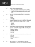 Chapter 7 - Analyzing Consumer Markets and Buyer Behavior Multiple Choice Questions