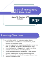 Module 1. Math Investment