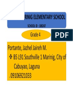 North Marinig Elementary School: Grade 4