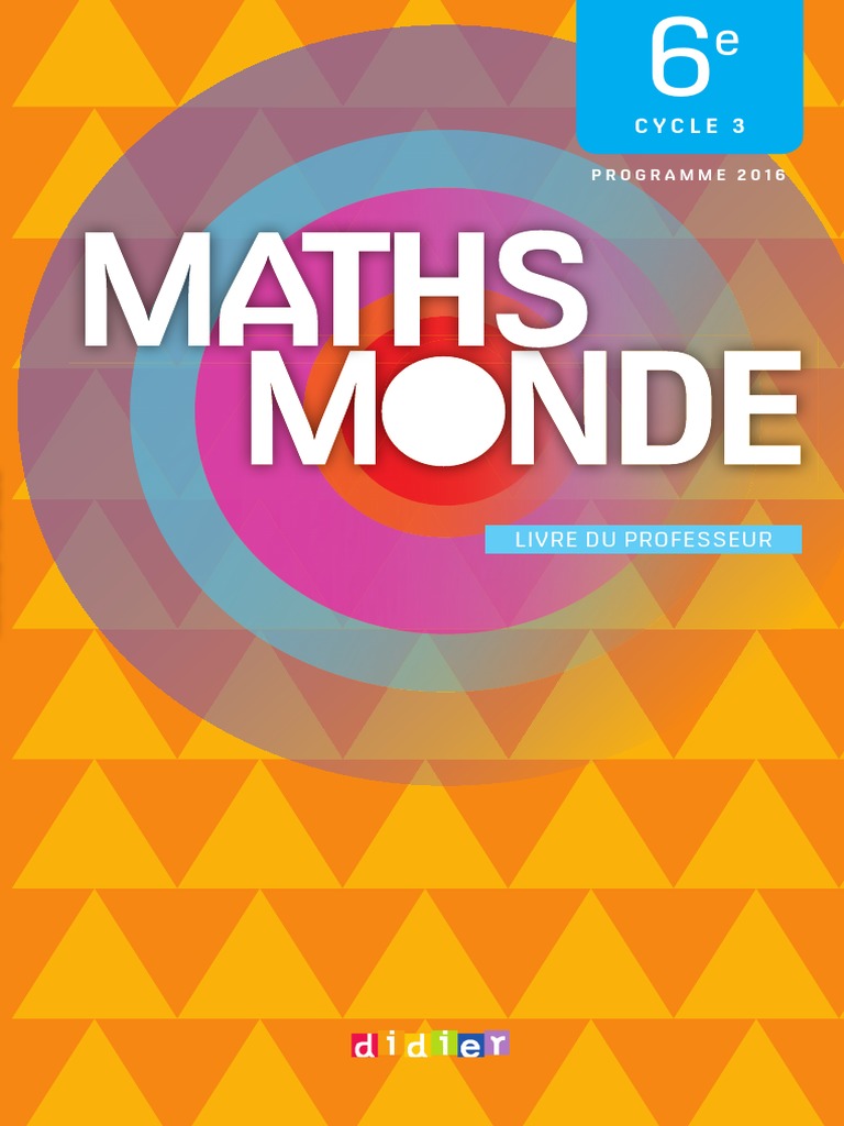 Maths Monde De Cycle 4 Correction GP Maths Monde 6e PDF | PDF | Fraction (Mathématiques) | Multiplication