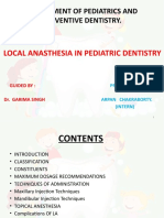 Department of Pediatrics and Preventive Dentistry.: Local Anasthesia in Pediatric Dentistry