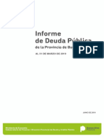 Informe de Deuda PBA Al 31-Mar-2019