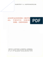 Anotaciones Críticas Al Texto Griego Del Génesis by N. Fernández Marcos, A. Sáenz-Badillos PDF