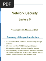 Network Security: Presented By: Dr. Munam Ali Shah