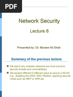 Network Security: Presented By: Dr. Munam Ali Shah