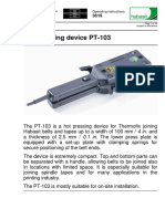 Hot-Pressing Device PT-103: Operating Instructions