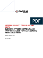 Lateral Stability of Purlins and Girts