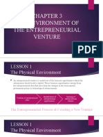 The Environment of The Entrepreneurial Venture