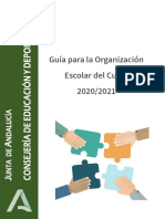 Guia para La Organización Escolar Del Curso 2020-2021