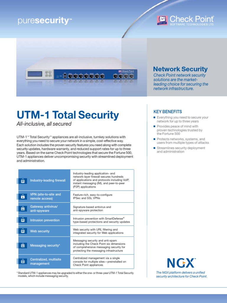 UTM-1 Total Security Overview | PDF