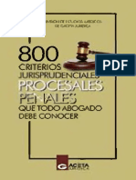 800 Criterios Jurisprudenciales Procesales Penales Que Todo Abogado Debe Conocer